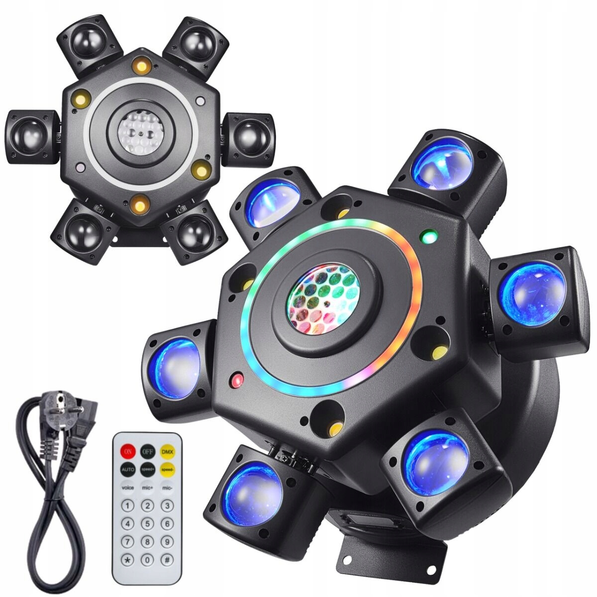 Pohyblivý Světelný Multiefekt 7v1 Beam Kaleido/gobo Ring Stroboskop Laser