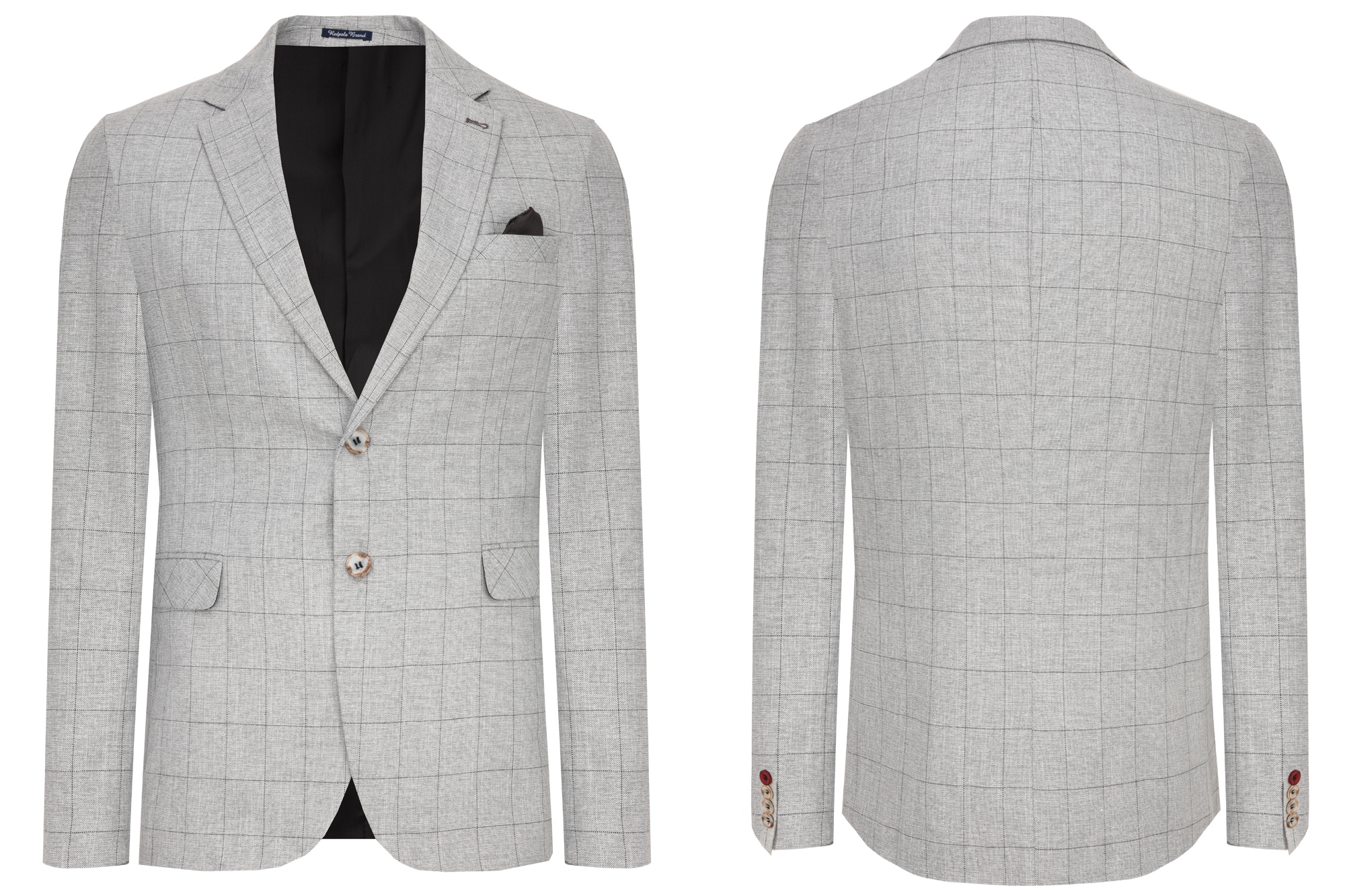 Sako Návštěvnická Elegantní Šedá Mřížka 48