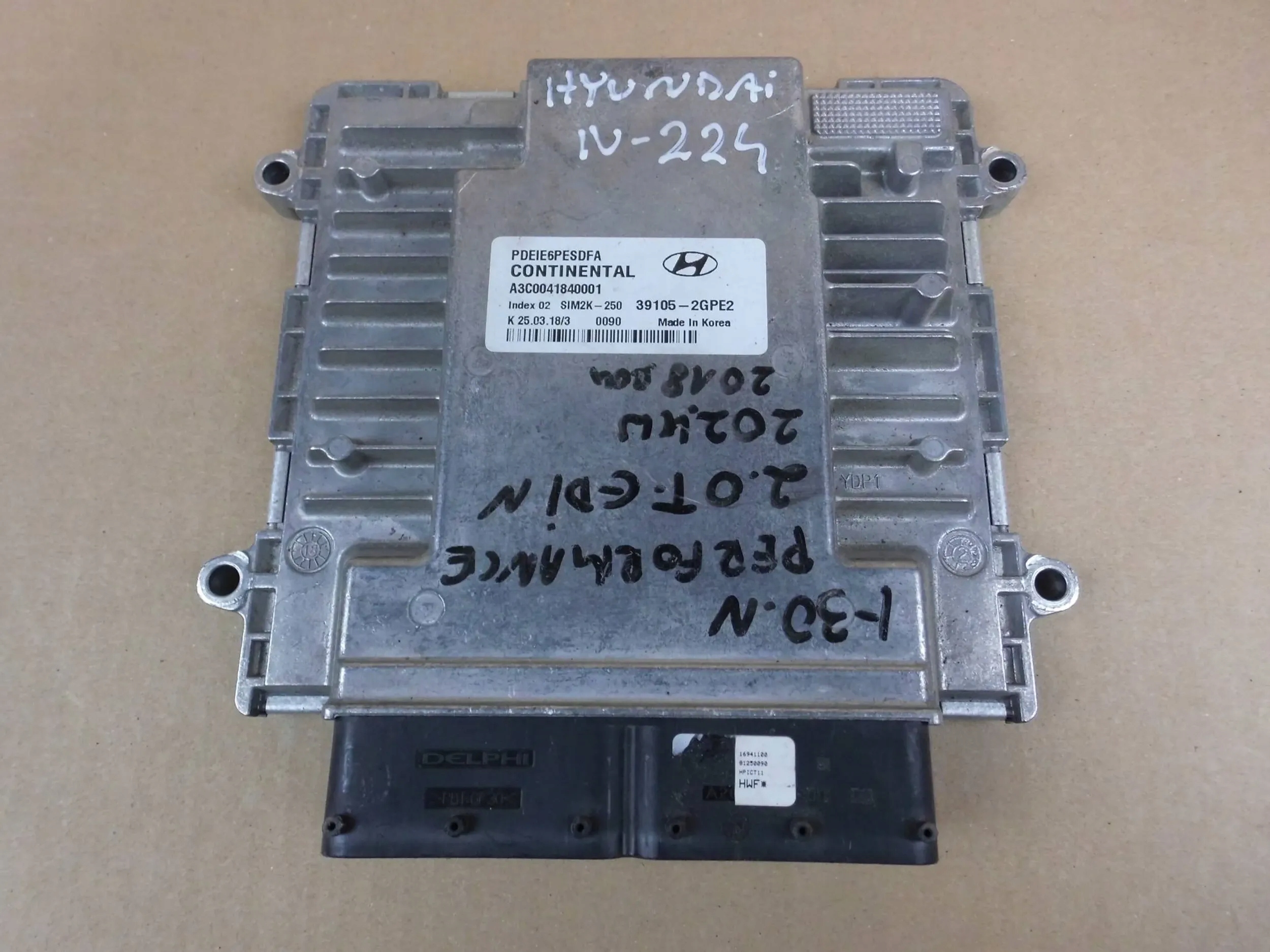 Hyundai i30N III 2017+ 2.0T module computer control unit of the engine ECU 391052GPE2