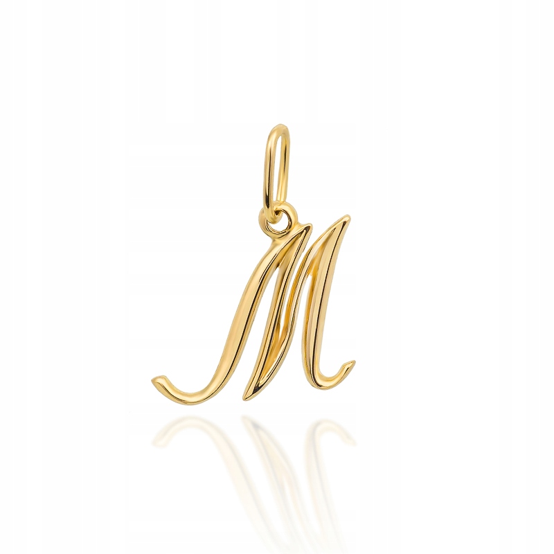 

Złota Zawieszka wisiorek Literka M Marko z164-585