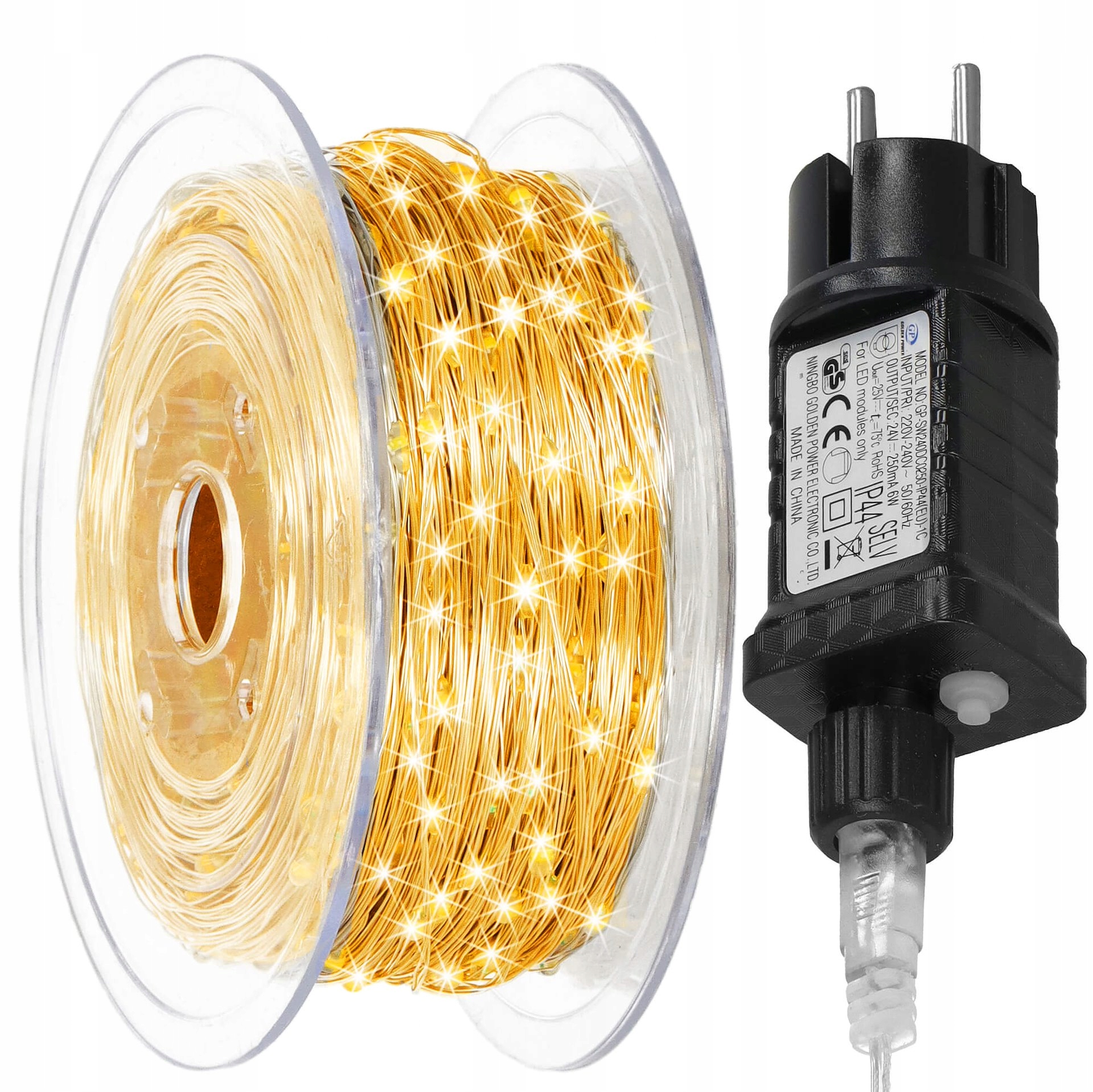 Lampičky Drôtiky 1000 Led Vianočné 100 M Biele Teplé IP44 Vlasce