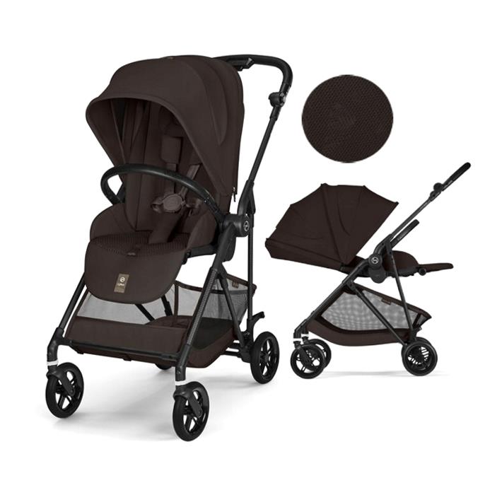 Cybex Melio Carbon Lekki Wózek Spacerowy Przód-tył Dla Dziecka Kosz 5 Kg