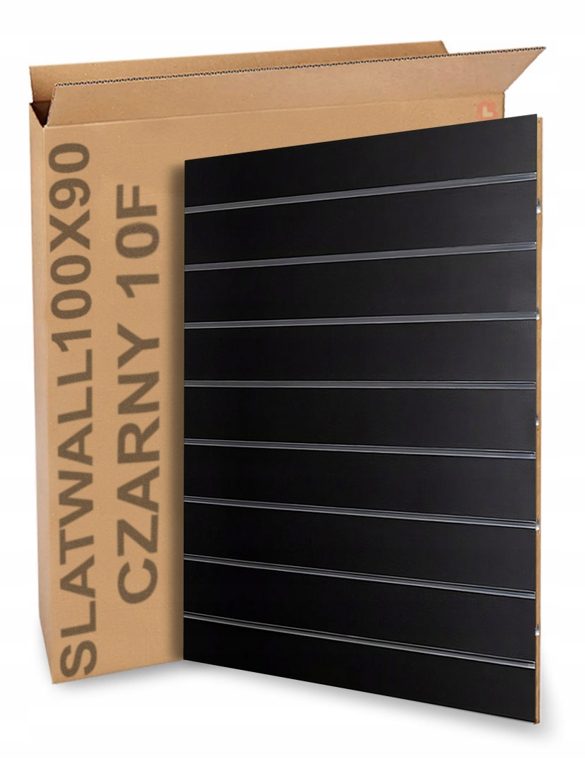 Spacewall Panel wyposażenie sklepu 100x90cm 8 FREZÓW CZARNY