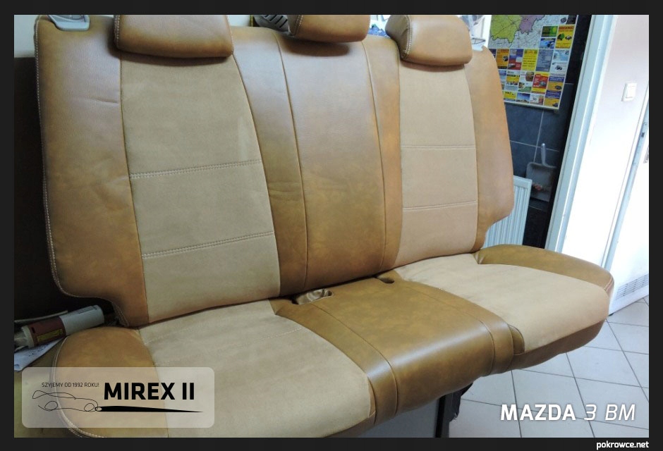 Pokrowce ze skóry i alkantary Mazda 3 BM BN Typ pokrowiec