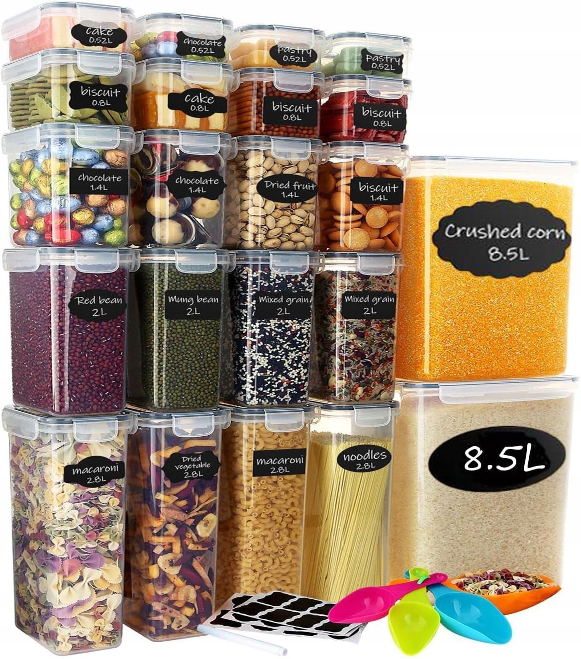 Kuchyňské Nádoby Z Plastu Bpa Free, Průhledné, 22 Kusů