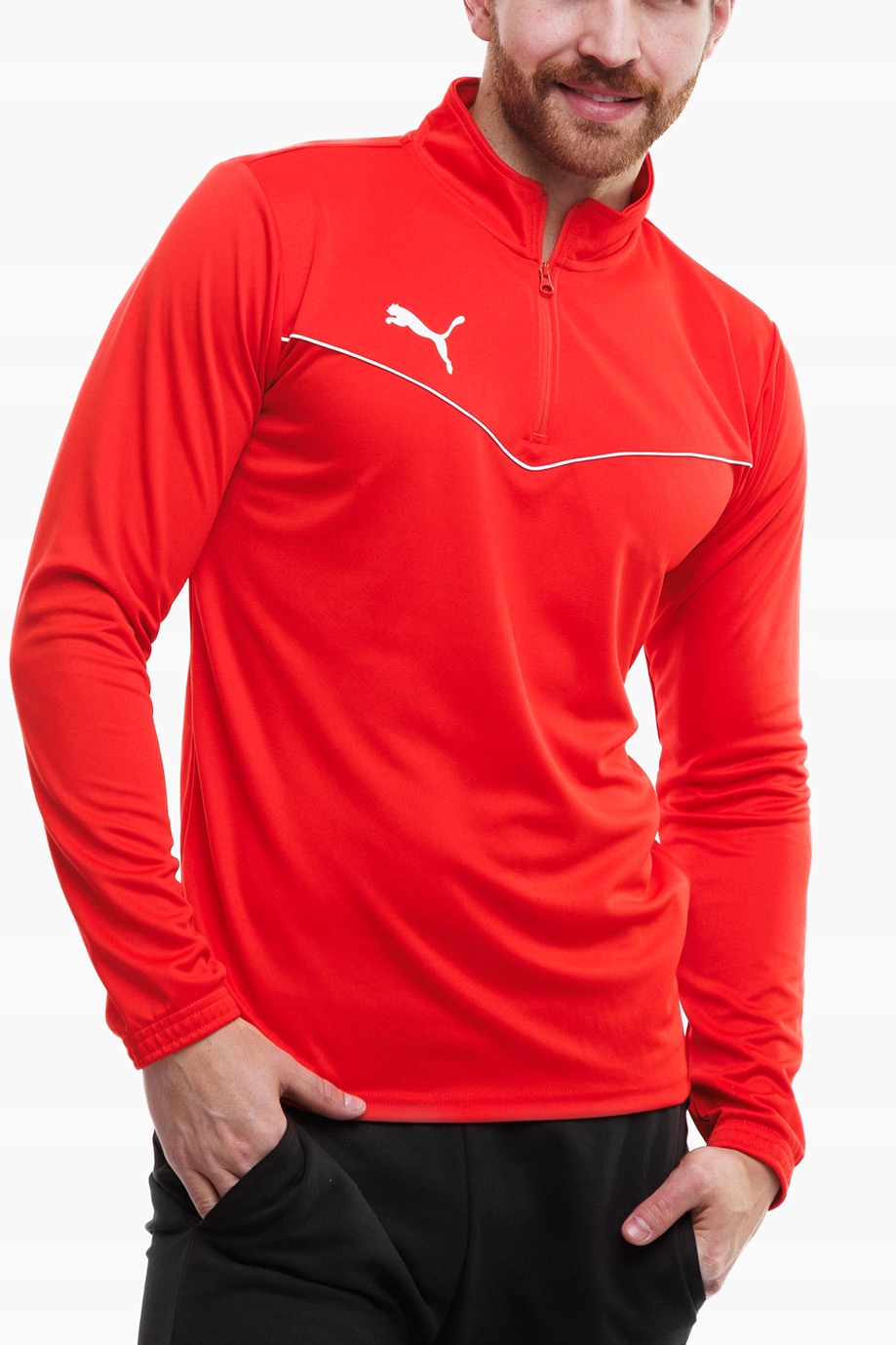 Puma pánská rozepínací mikina sportovní tréninková pohodlná teamRISE 1/4 vel. S