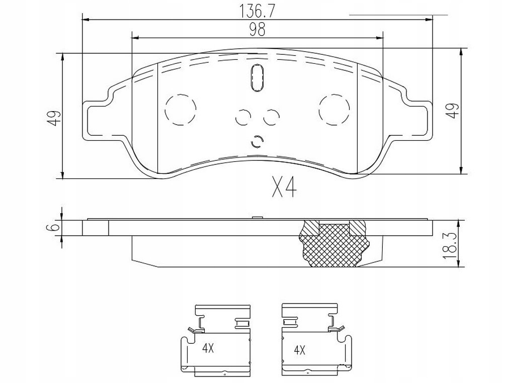 TARCZE KLOCKI PRZEDNIE PEUGEOT 207 307 1007 2008 Installation side Front