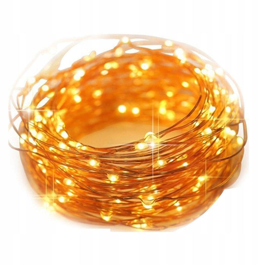 20 MIKRO LED DRUCIK LAMPKI NA BATERIE BIAŁE CIEPŁE