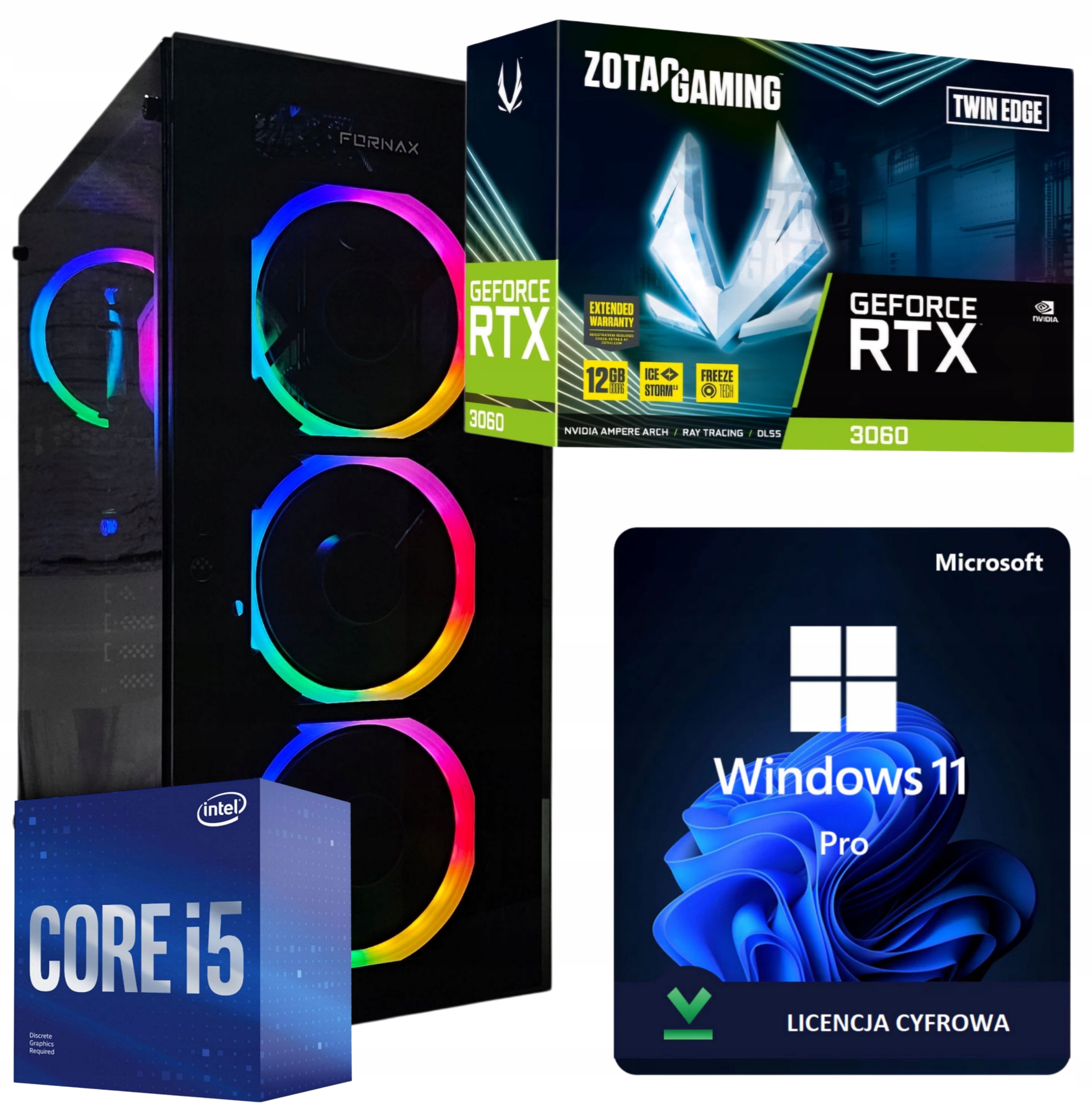 Herní Pc Shadowblade i5 12400F|32GB|1TB Ssd M.2.|RTX 3060