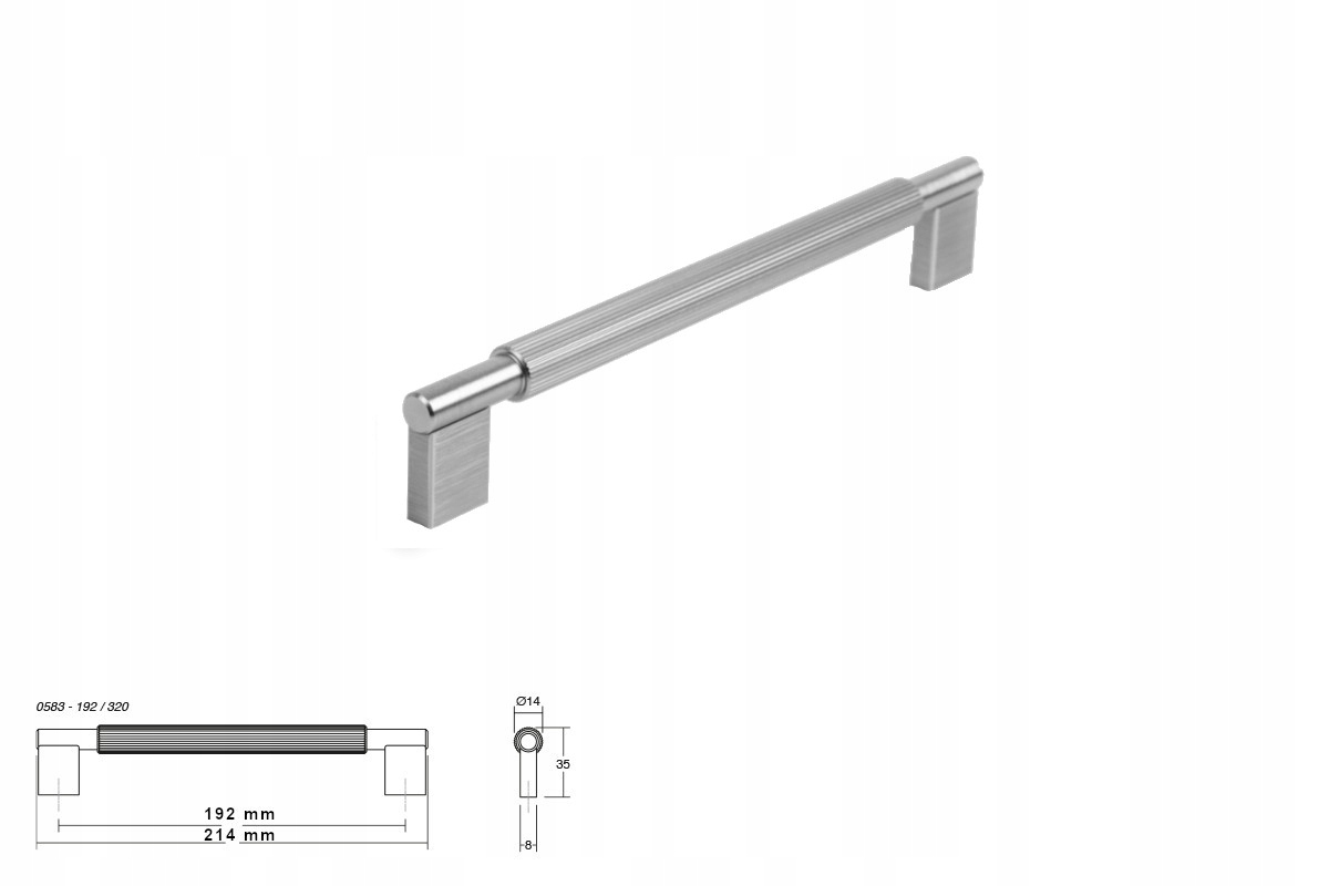 

Uchwyt meblowy Viefe 0583 Arpa 192mm stal inox