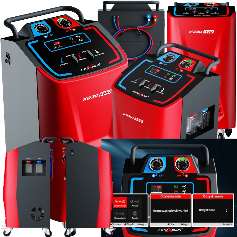 STACJA SERWISU KLIMATYZACJI AUTOSCAN X930PRO R134a lub R1234yf JĘZYK POLSKI Kod producenta X930PRO