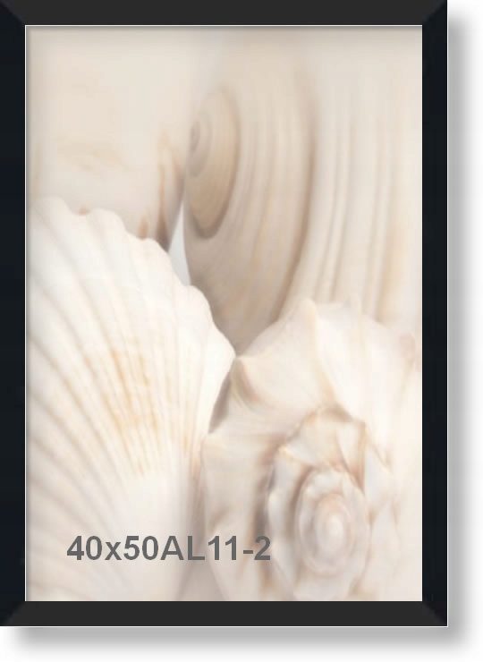 Hliníkový rám široký pro fotografii nebo plakát 40x50 cm, černý, polomatný