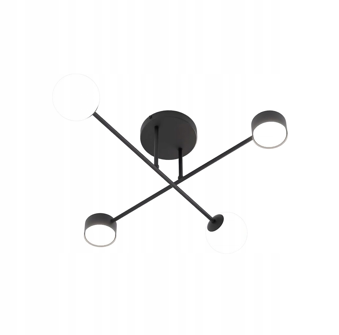 Stropné svietidlo Holon 4 v čiernej farbe – minimalistický štýl Sputnik