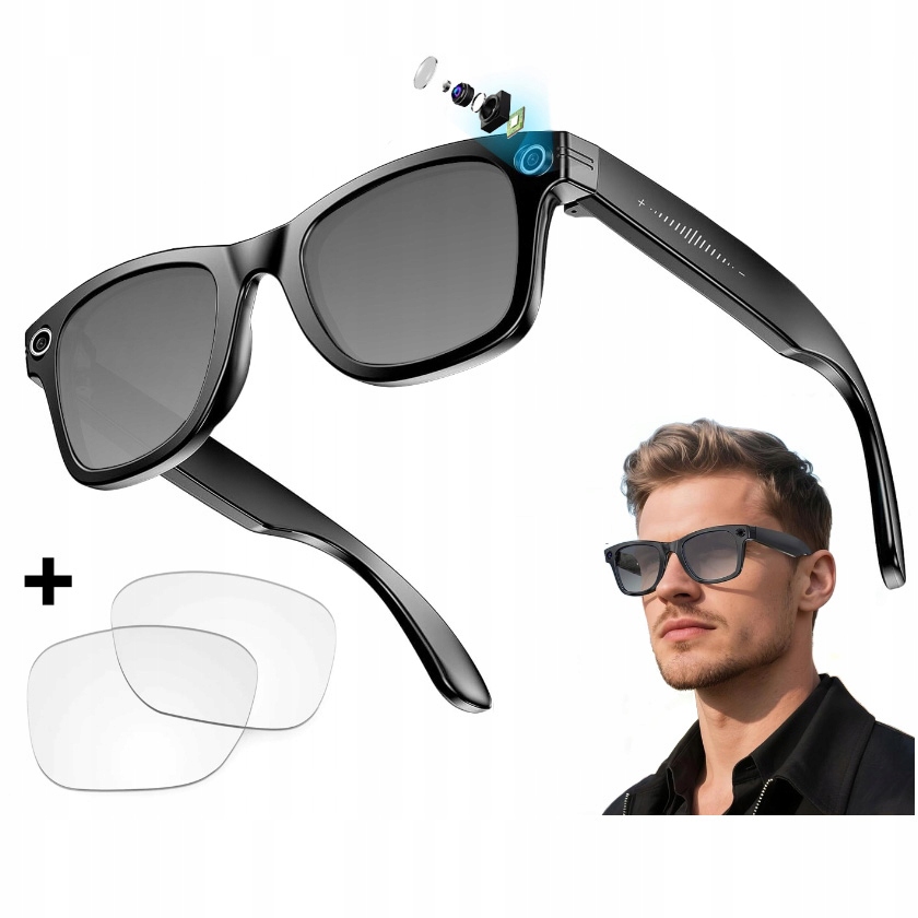 Inteligentní sluneční brýle Smart Ai Hd kamera Reproduktory Mikrofon