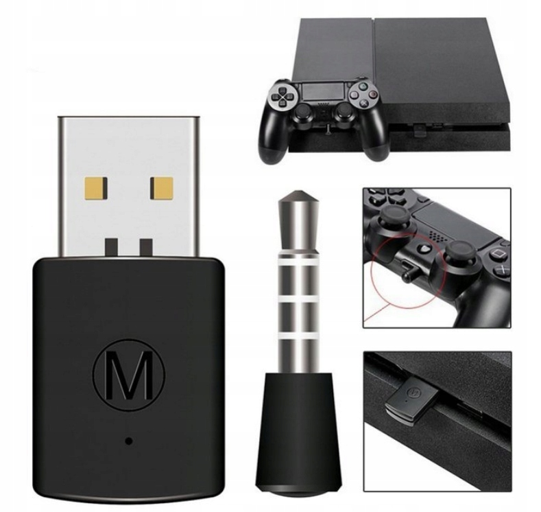 BLUETOOTH ADAPTER PS5/PS4 5.1 USB OBSŁUGA A2DP, HFP Marka bez marki