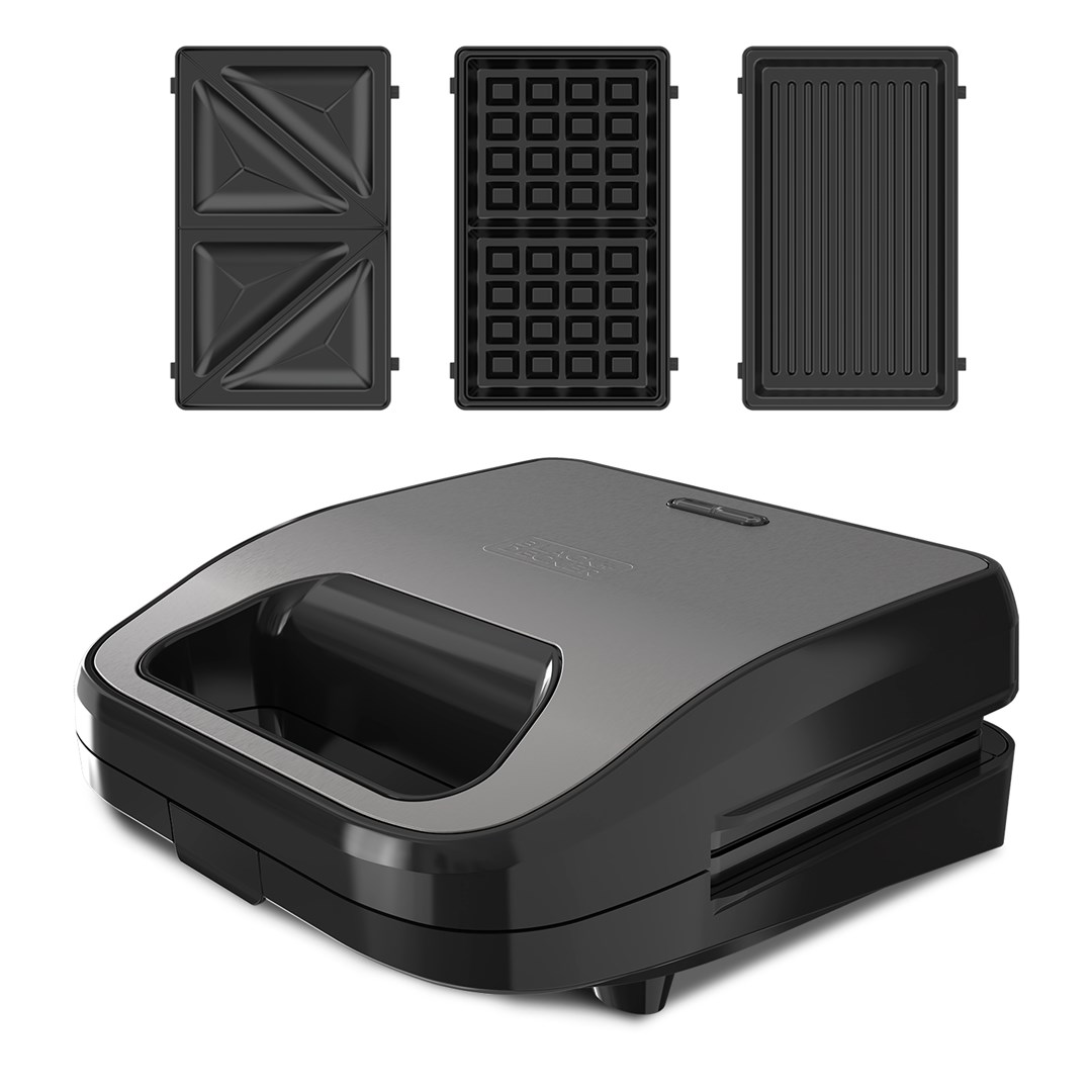 Sendvičovač 3v1 Black+Decker BXSA754E černý 750 W