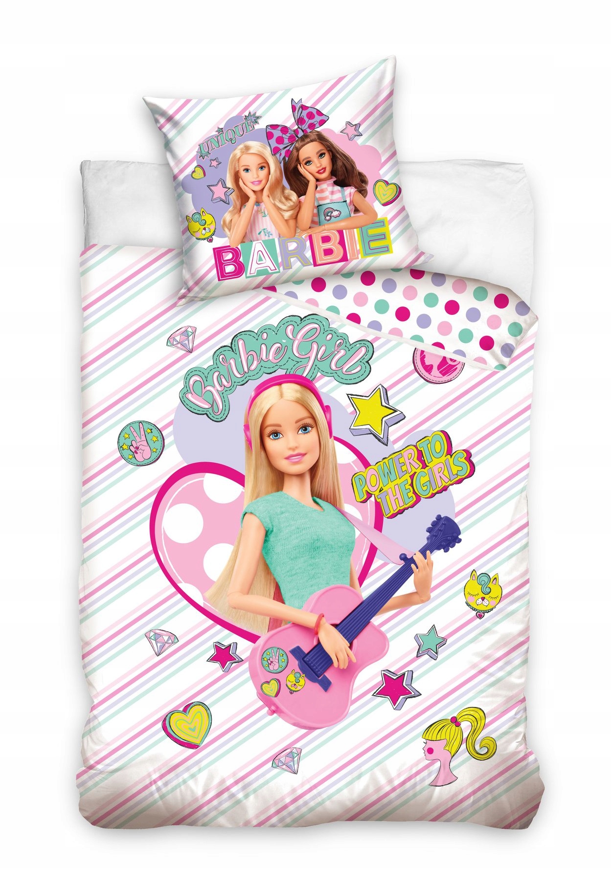 

Pościel Dwustronna Barbie Gitara Bawełna 160x200
