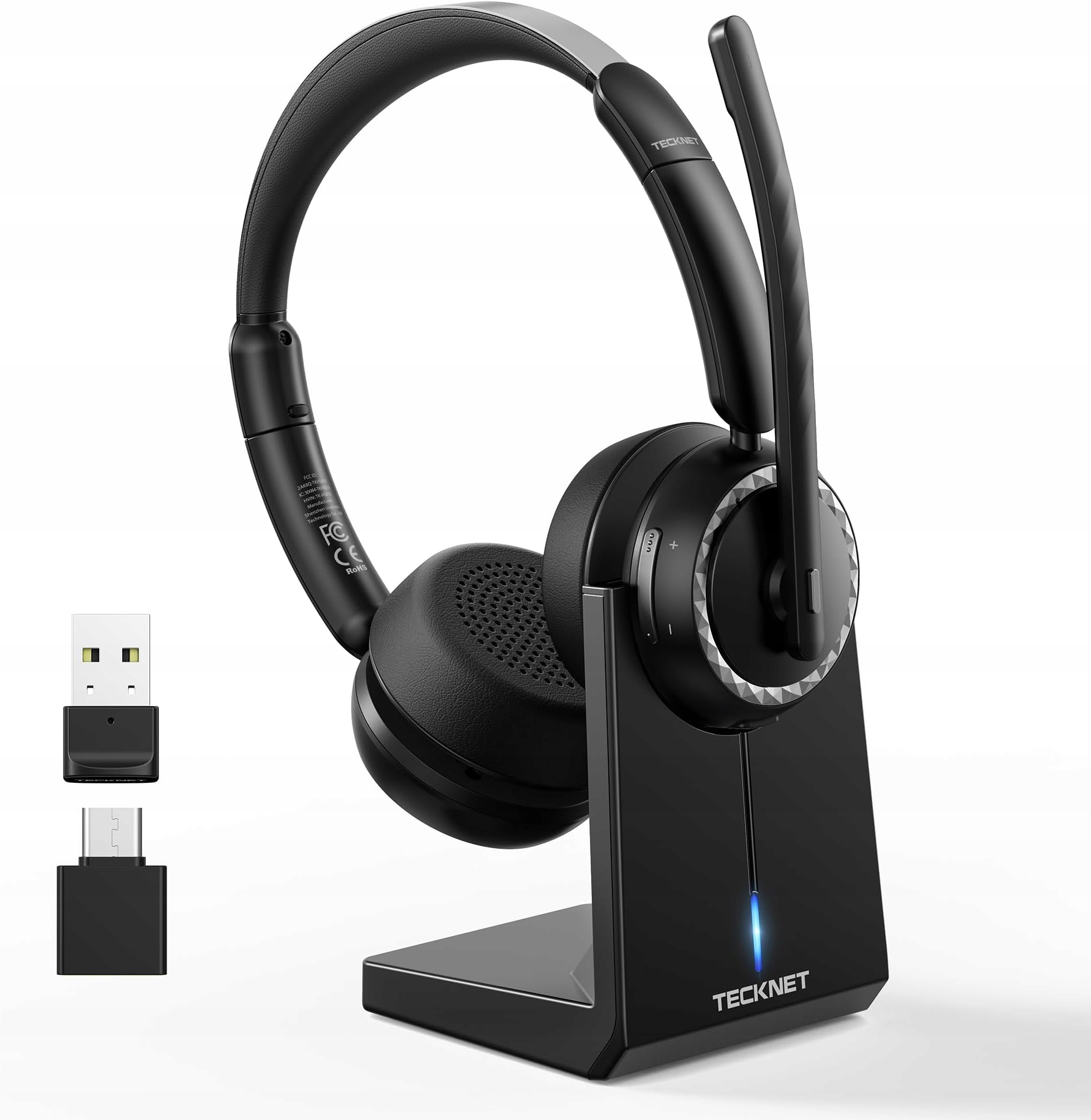 Słuchawki Bezprzewodowe TK-HS016 Bluetooth 55H Do Callcenter Biurowe Zestaw