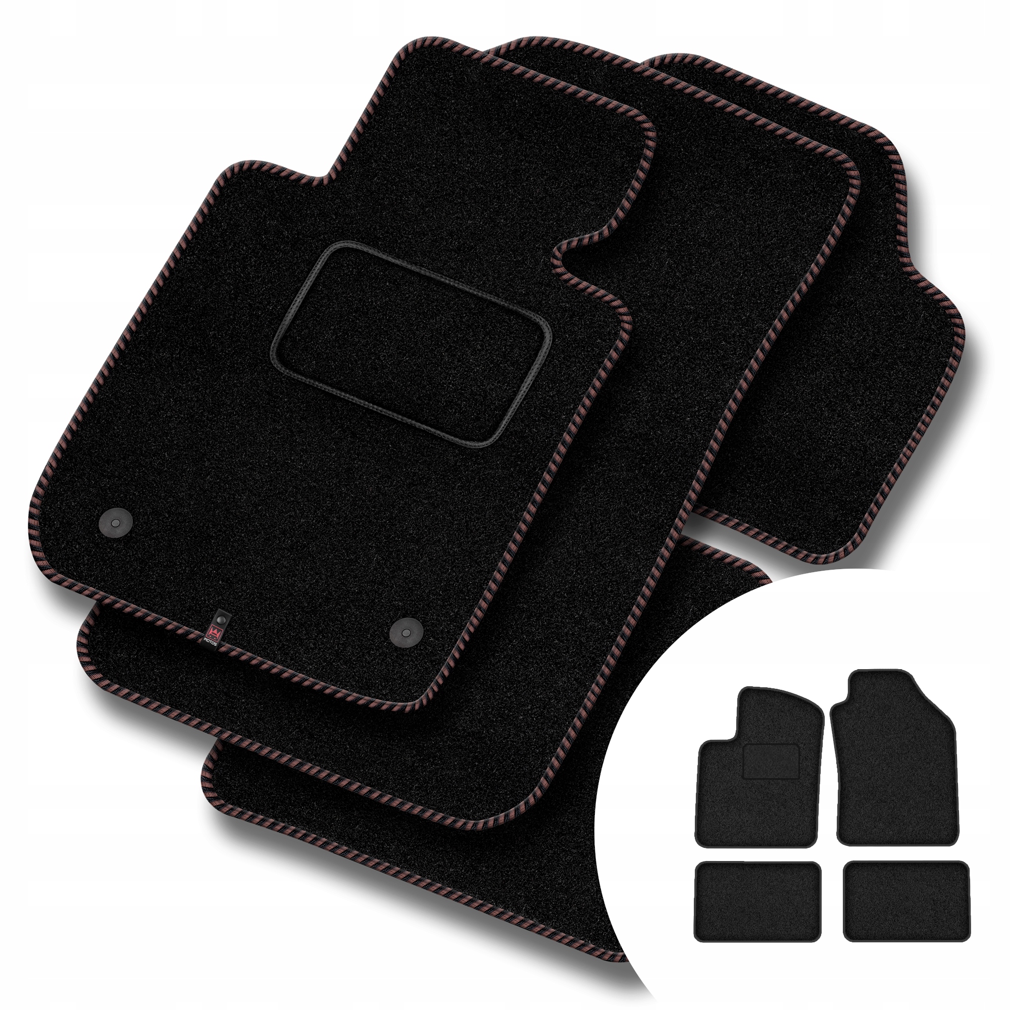 Velurové koberce Streak pro Fiat 500e 2015-2020