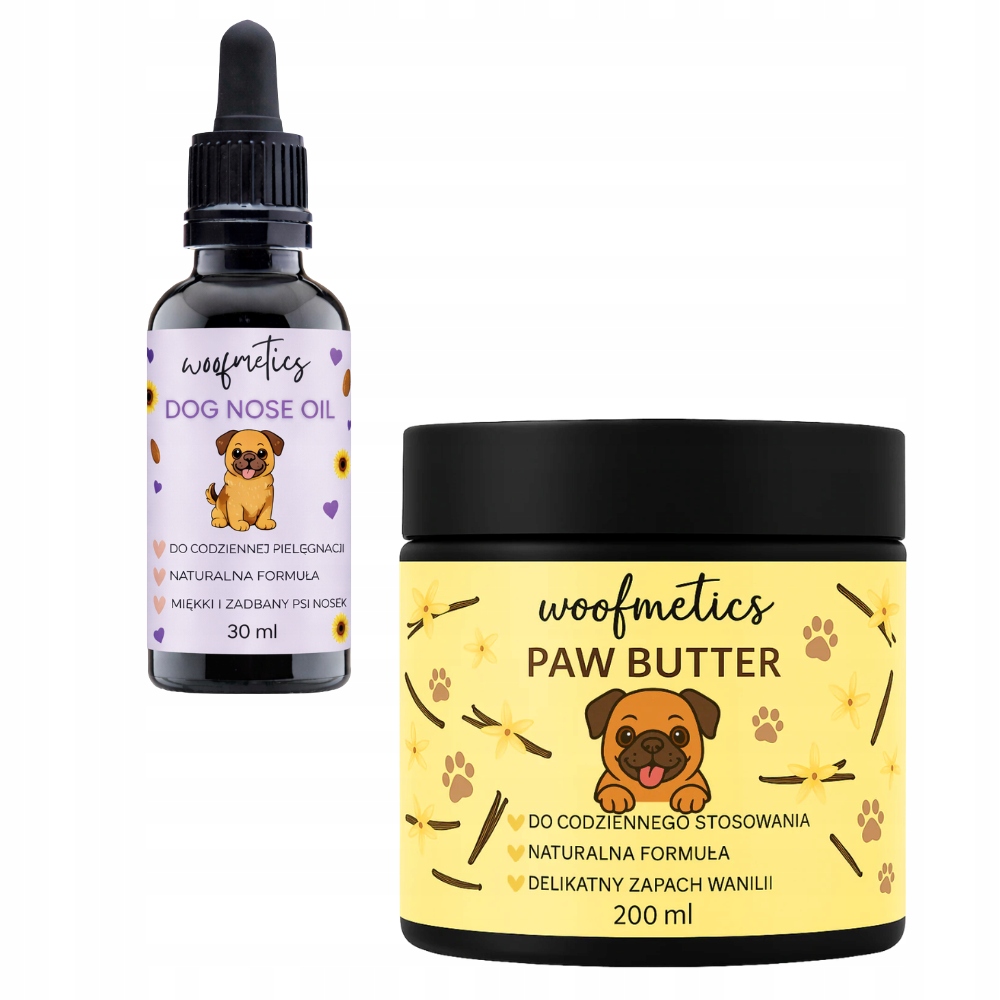 Levně Pečující sada pro psa Máslo na suché tlapky Olej na suchý nos