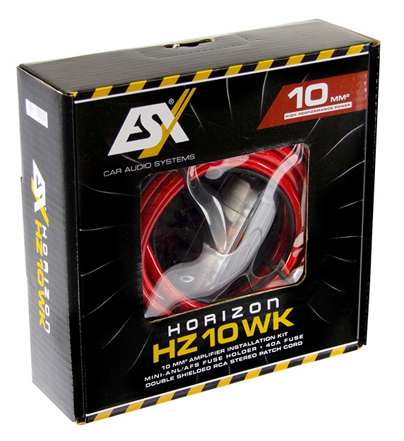 Esx HZ10WK – sada kabelů pro montáž zesilovače, průřez 10 mm2