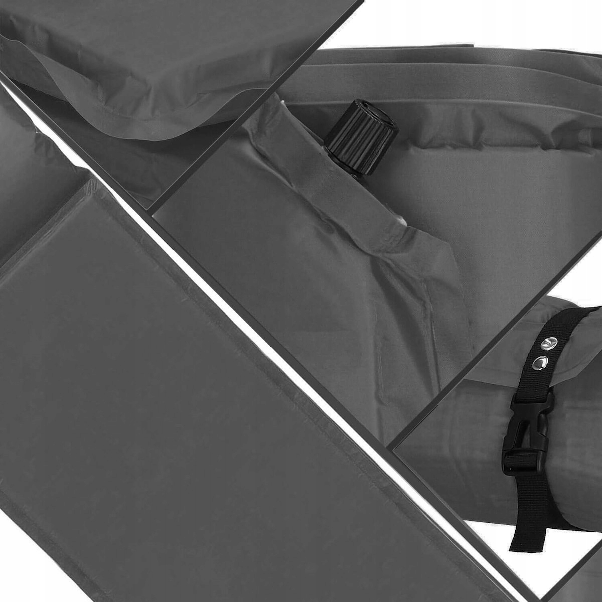 MATA SAMOPOMPUJĄCA KARIMATA TURYSTYCZNA Z PODUSZKĄ 186 cm DMUCHANA GRUBA Grubość 2.5 cm