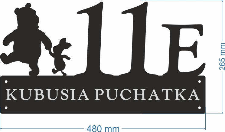 Číslo Na Dom 80 cm Tabuľa Adresa Ocel 2 mm Grafika 123