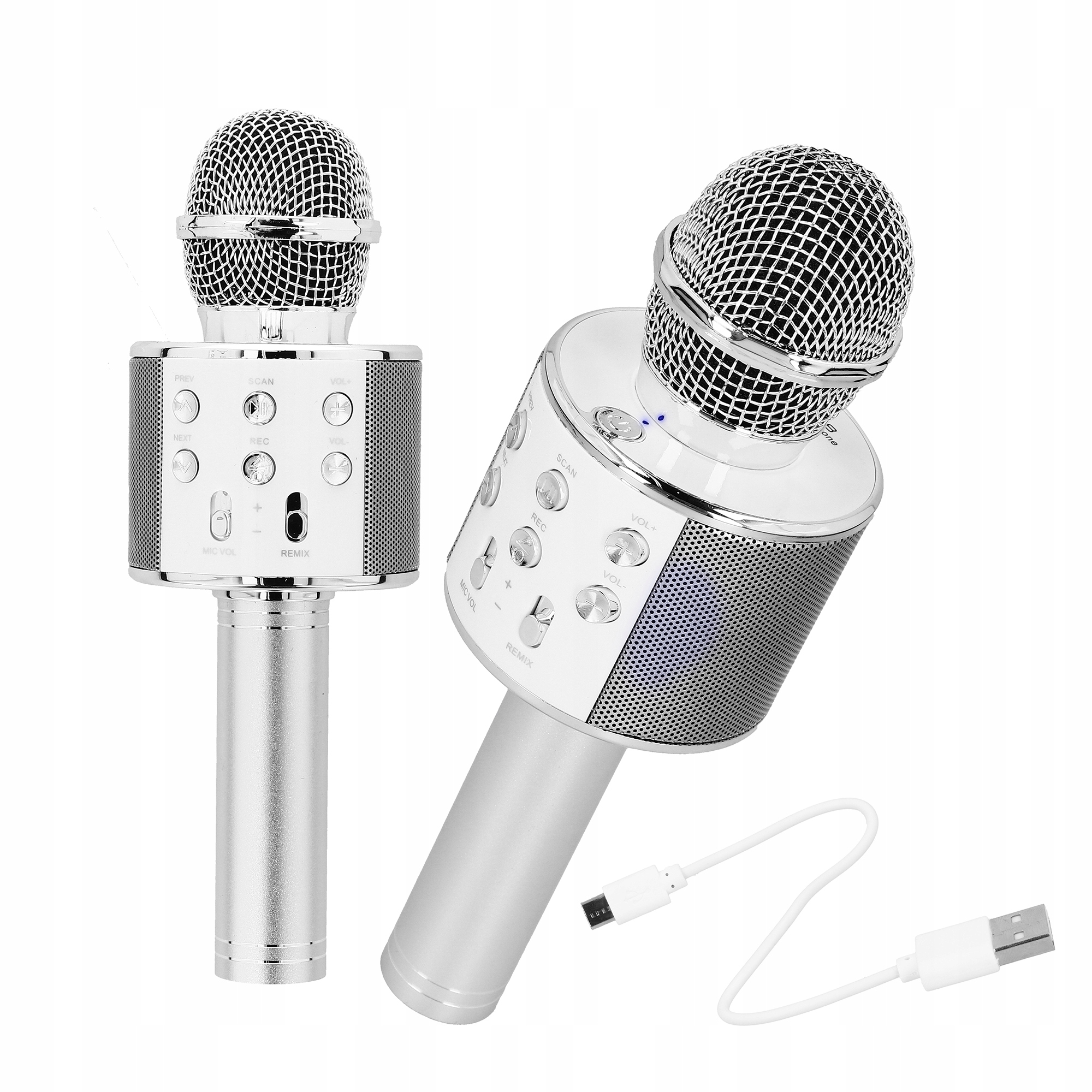MIKROFON BEZPRZEWODOWY KARAOKE GŁOŚNIK BLUETOOTH Kod producenta WS-858-1