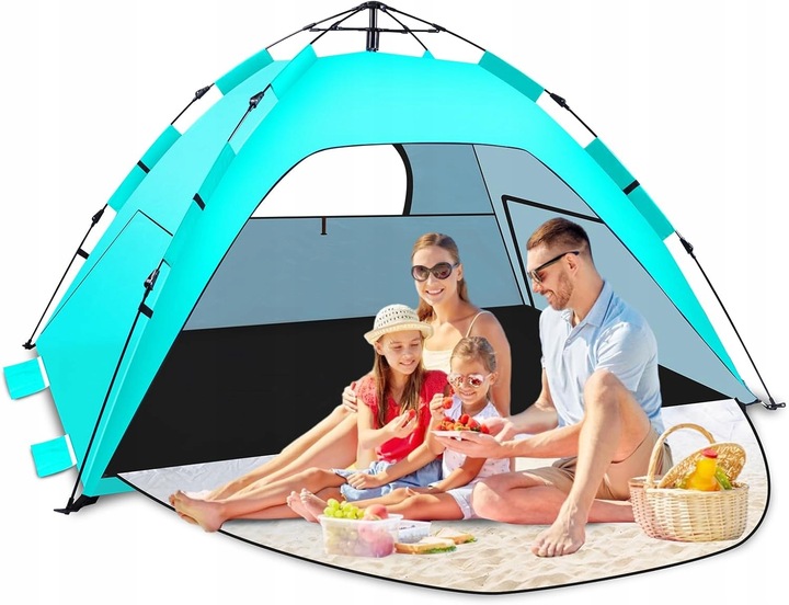 Automatický stan Upf 50+ Snadná konfigurace 200x150x60 cm