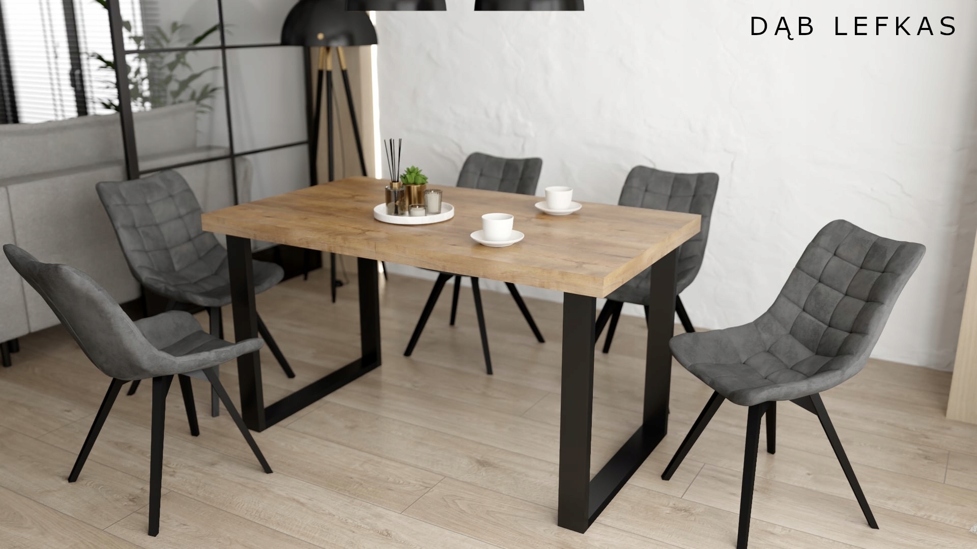 Stół loft METALOWE NOGI 130x80x230 rozkładany nowoczesny Kształt blatu prostokątny