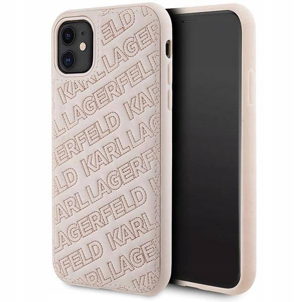 Pouzdro Karl Lagerfeld Quilted pro iPhone 11 Xr růžové