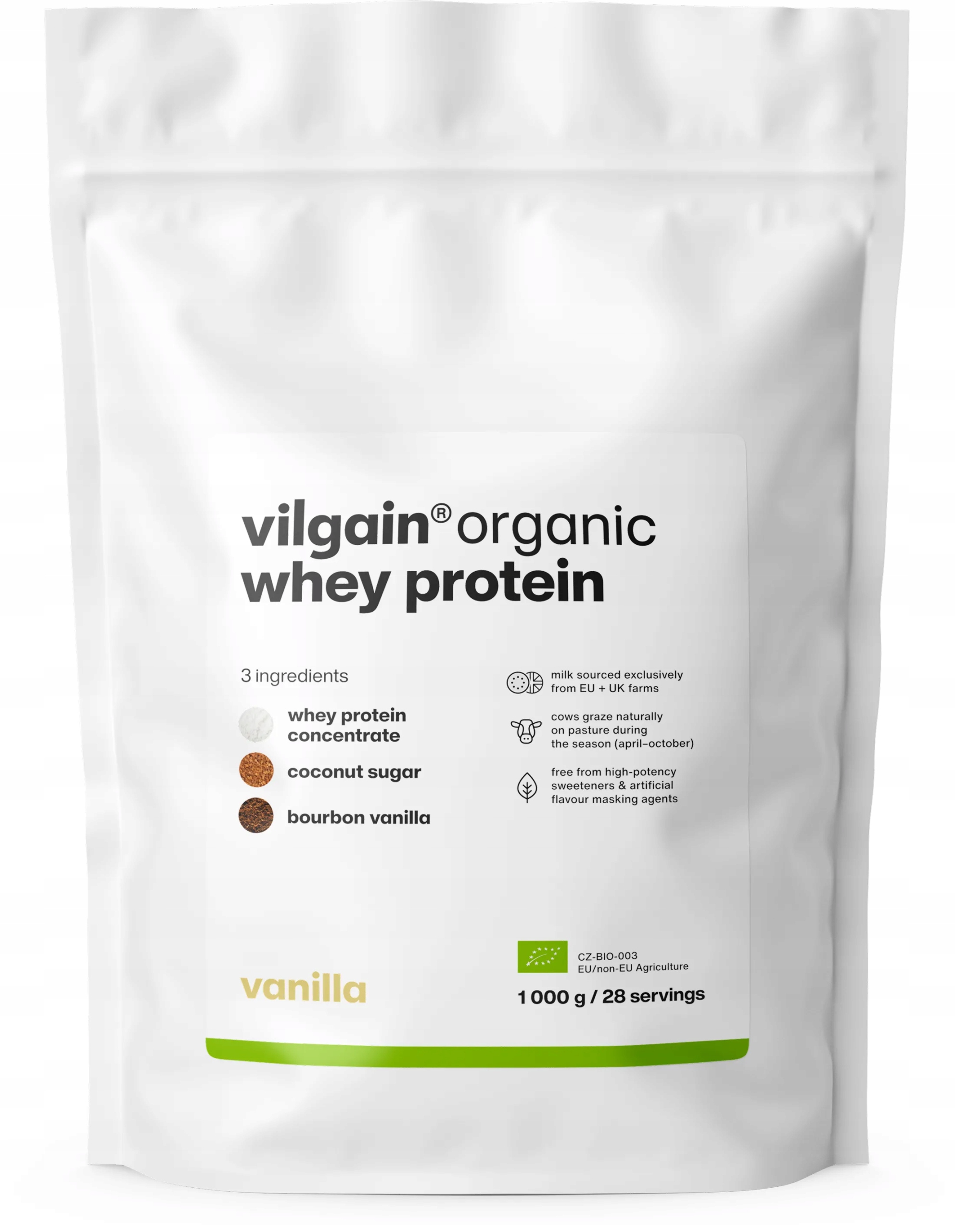 Vilgain Protein Whey Protein organic Bio Vanilla 1 kg