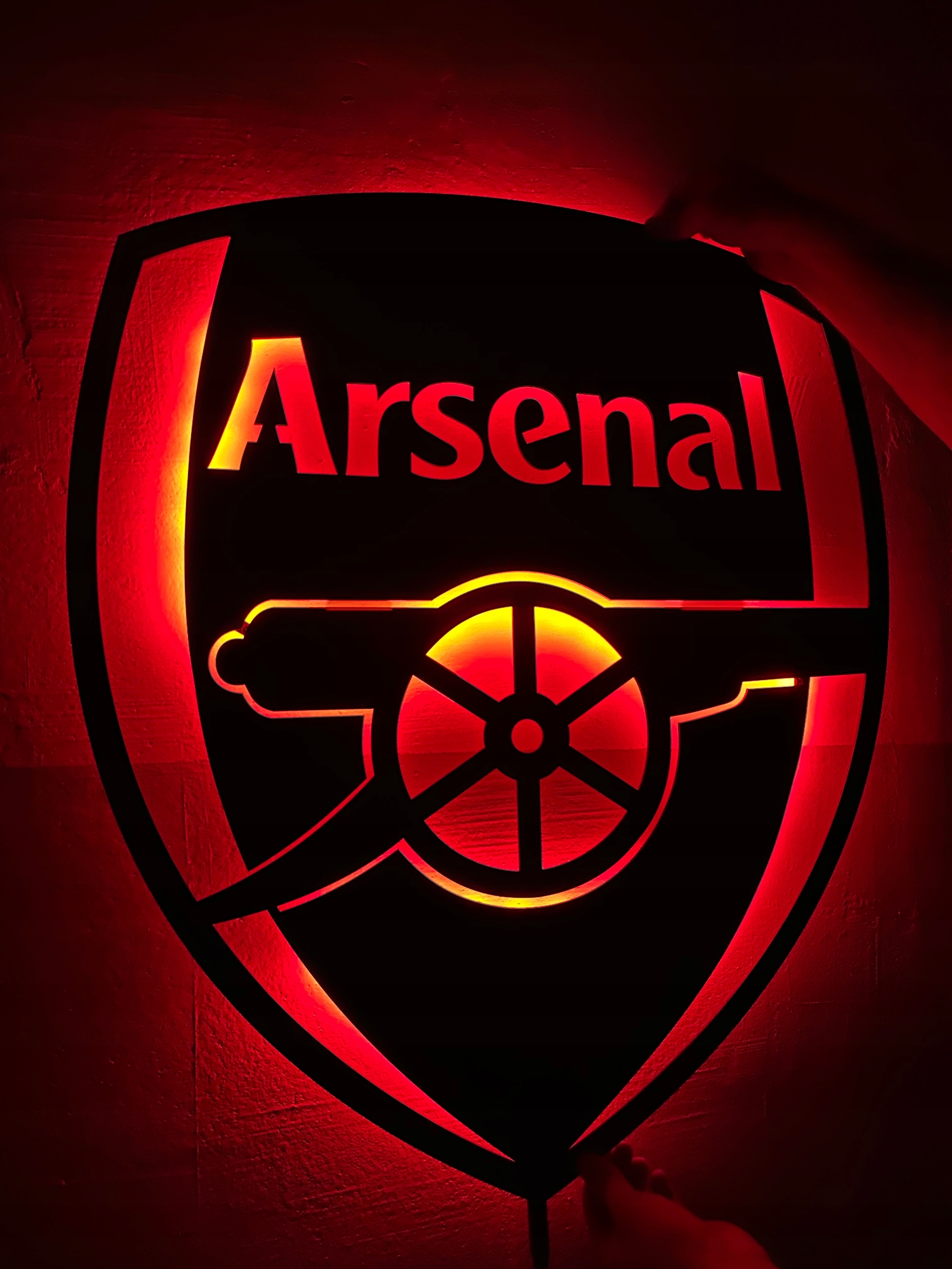 Fc Arsenal London Dřevěný obraz Noční Lampa Led dálkové ovládání