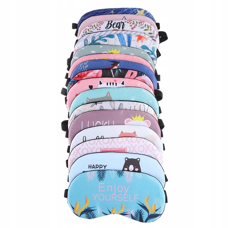 OPASKA NA OCZY DO SPANIA MASKA SATYNA SOWA SÓWKA Skład materiałowy 100% poliester