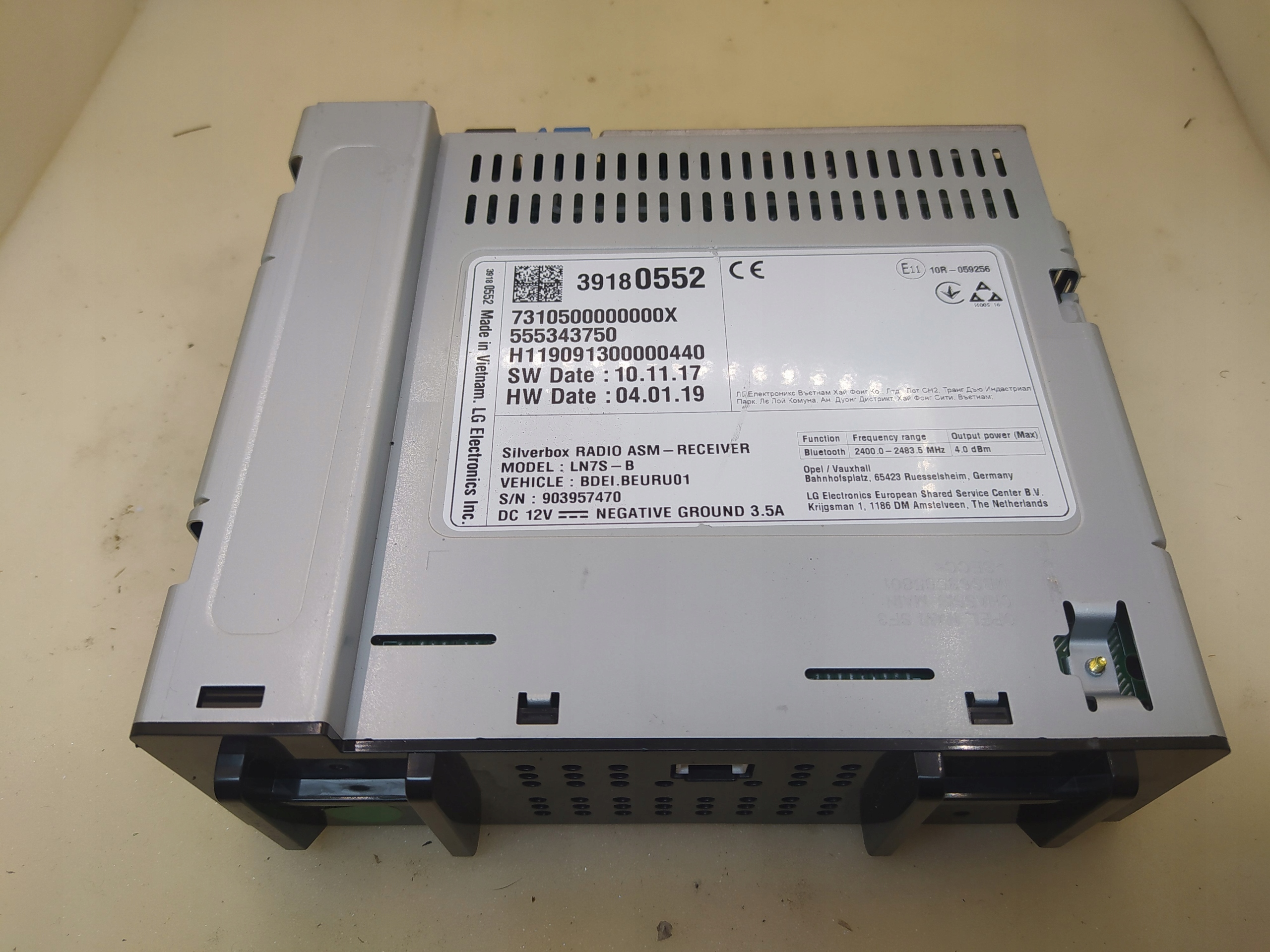 OPEL ASTRA K 39180552 РАДИО ASM