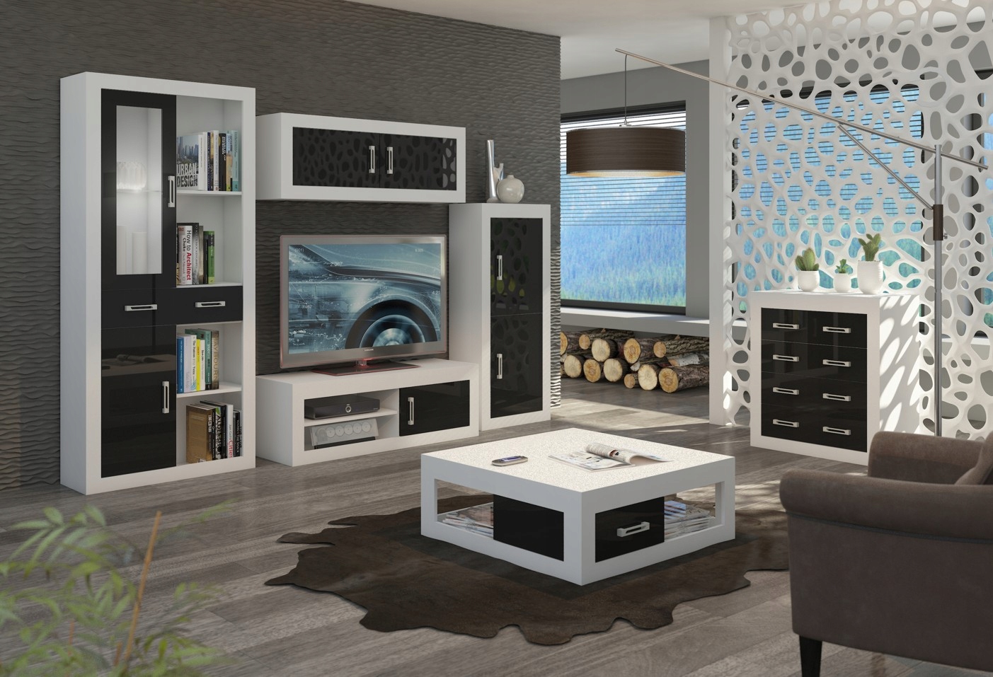 meble RINGO _15 regał 1DSWO front połysk Wysokość mebla 198 cm