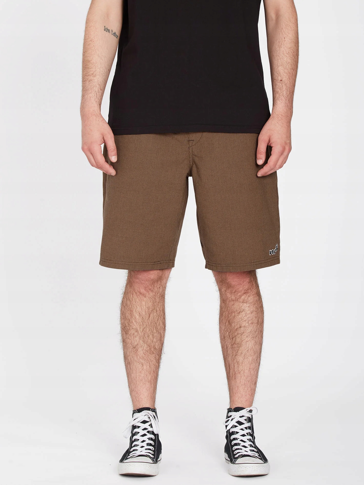 Volcom Hnědé Kraťasy S Vzorem (s)
