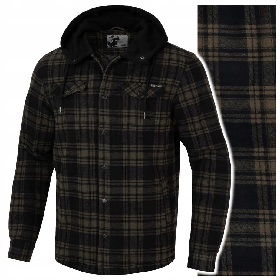 Flanelová přechodová bunda s kapucí Pit Bull Pionner vel. L