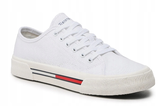 Tommy Jeans Dámské Bílé Šněrovací Tenisky S Logem 36 3G9G1* Tna