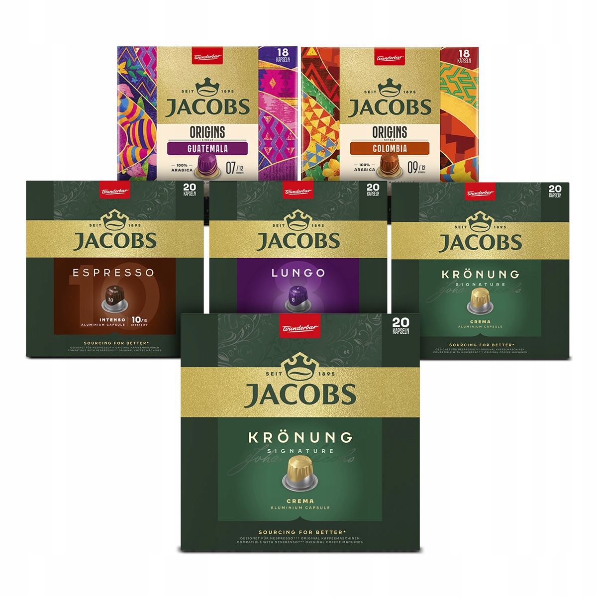 Kapsułki Jacobs do Nespresso(r)* mix zestaw [116 kaw] 6 opakowań