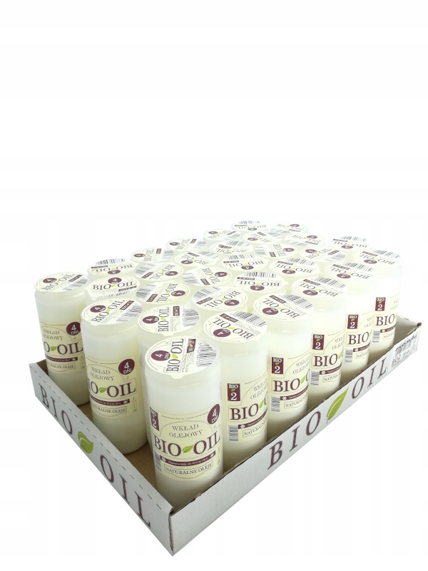 Olejová náplň do hřbitovních svíček Płomyk Bio Oil 2 (30 kusů) 96h~4dny 14 cm