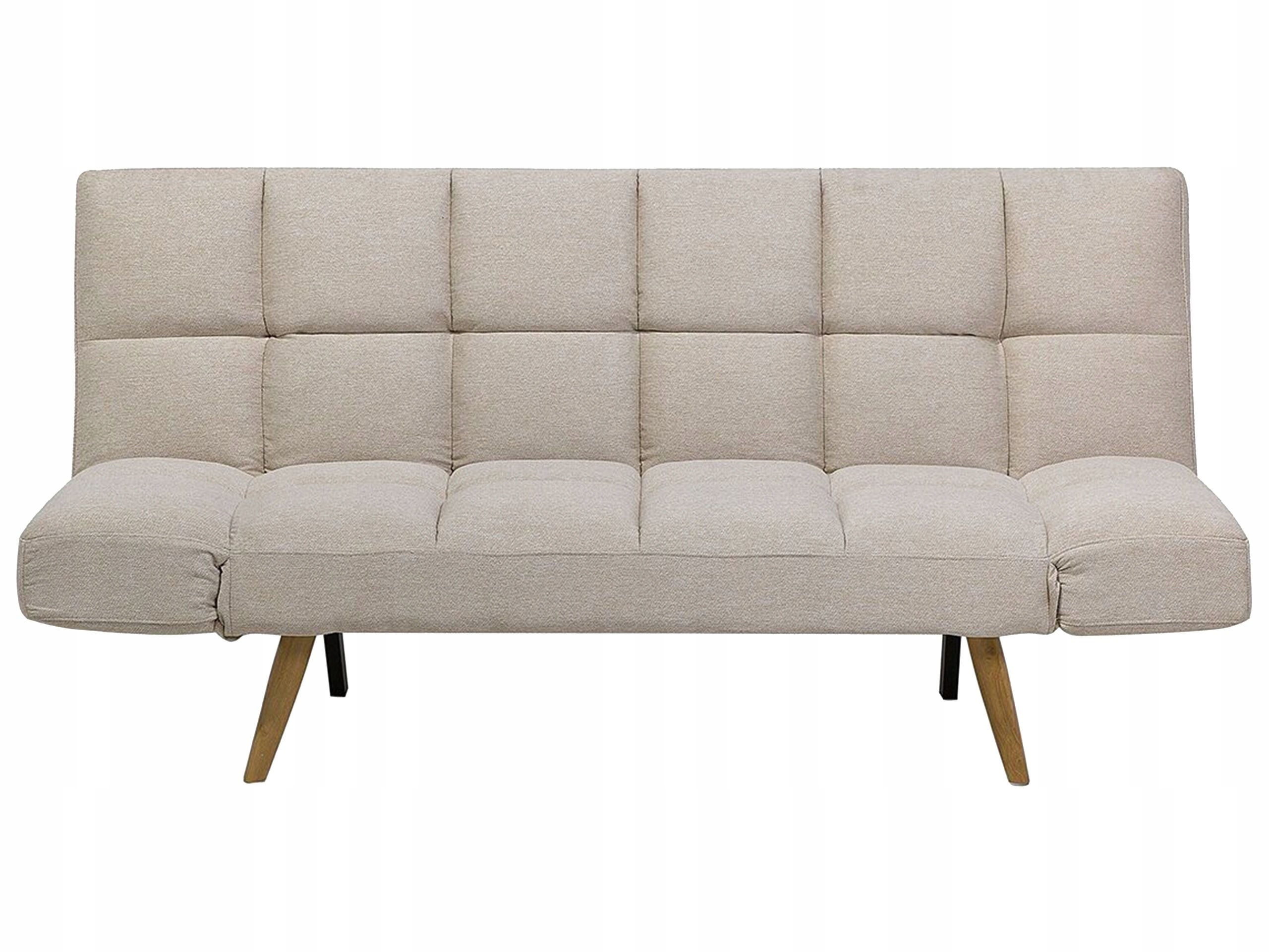 Sofa kanapa rozkładana tapicerowana beżowa