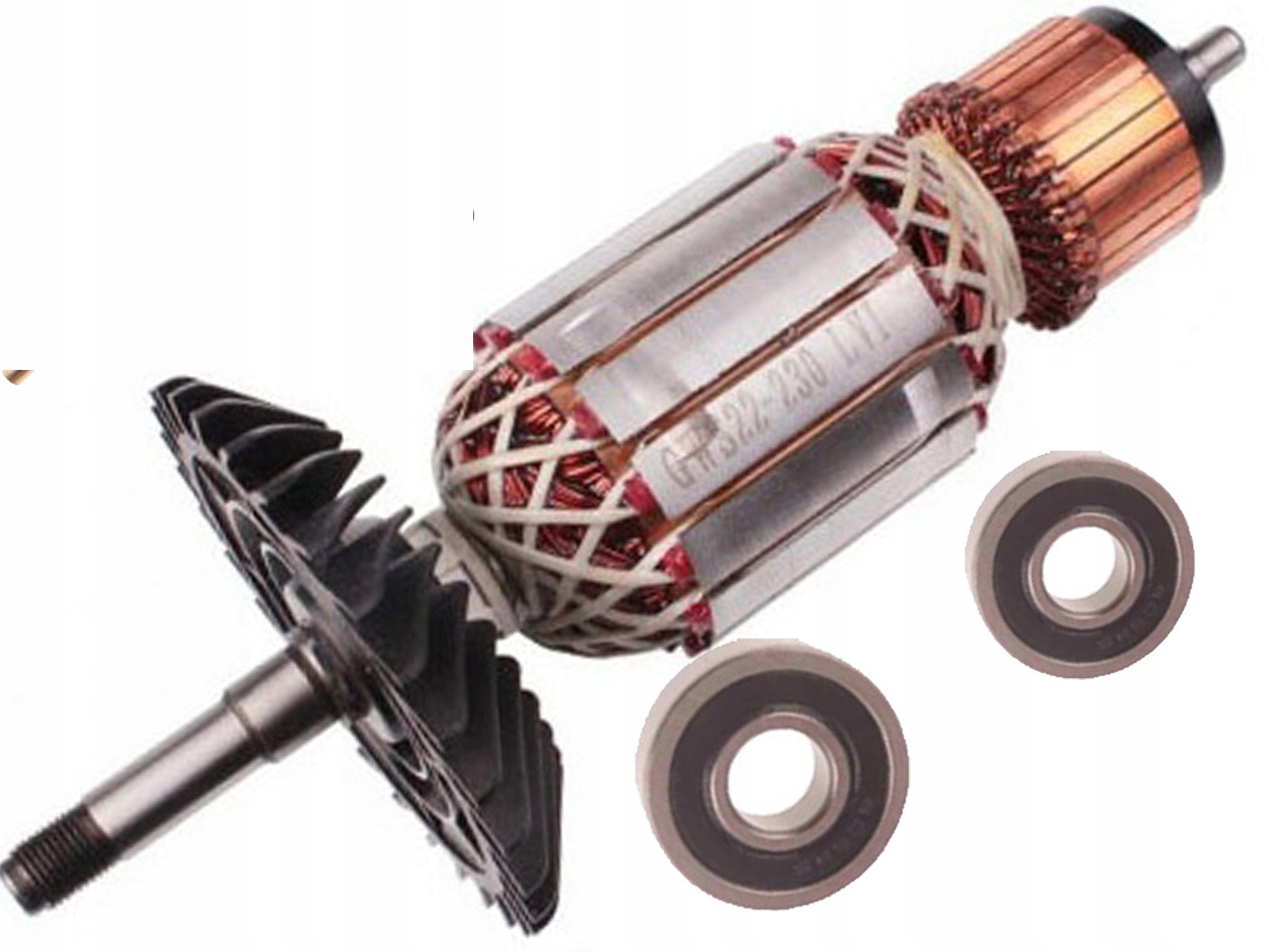 Rotor Bosch GWS22-180LVI GWS22-230LVI GWS24-180LVI GWS24-230LVI ložiska