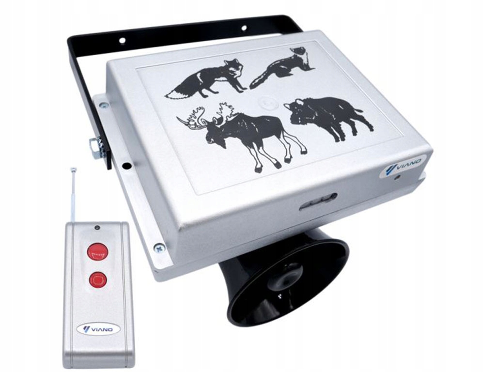 Zvukový odpudzovač divokej zveri Viano OZ-1 -napájanie 12V adaptér v balení