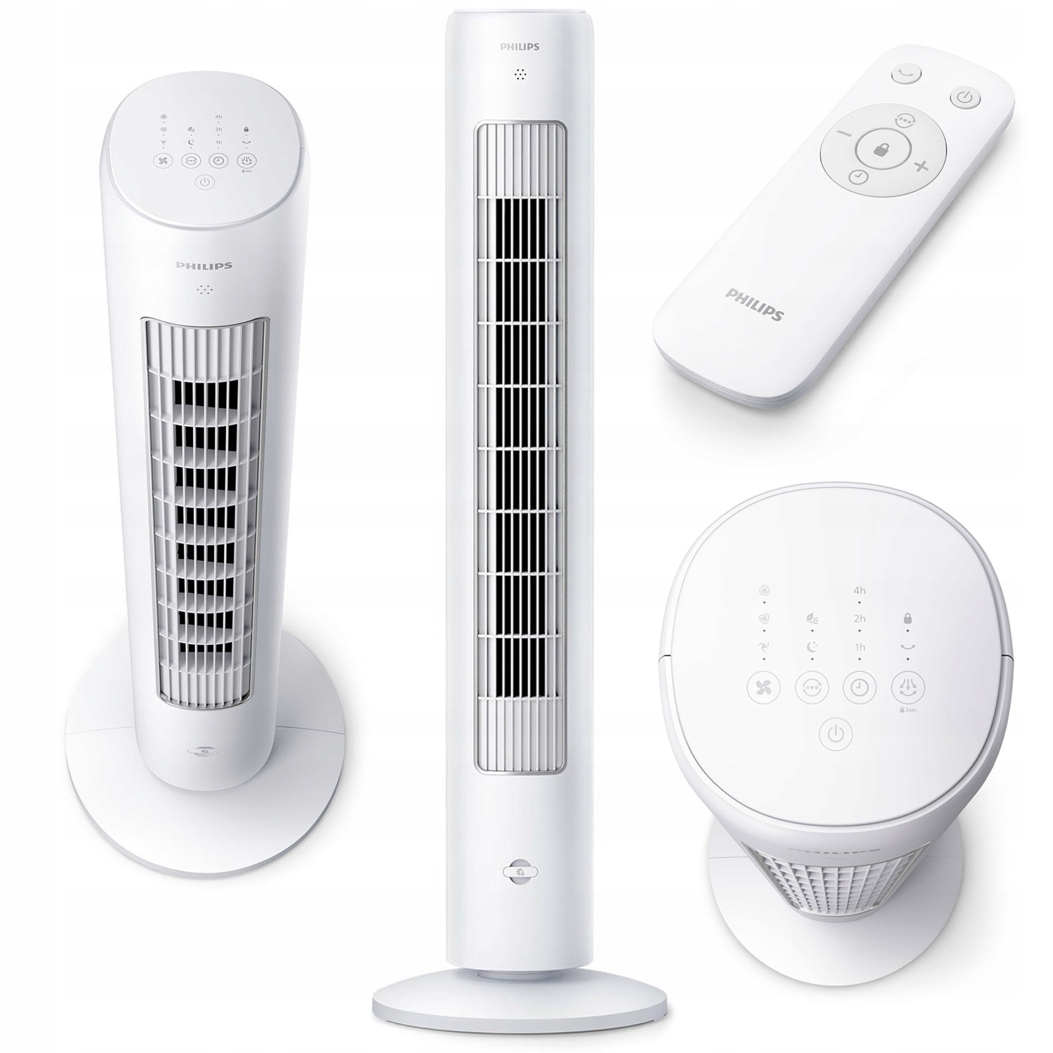 Stĺpový Ventilátor Philips CX5535/00 Tichý Podlahový Časovač Diaľkový Ovládač