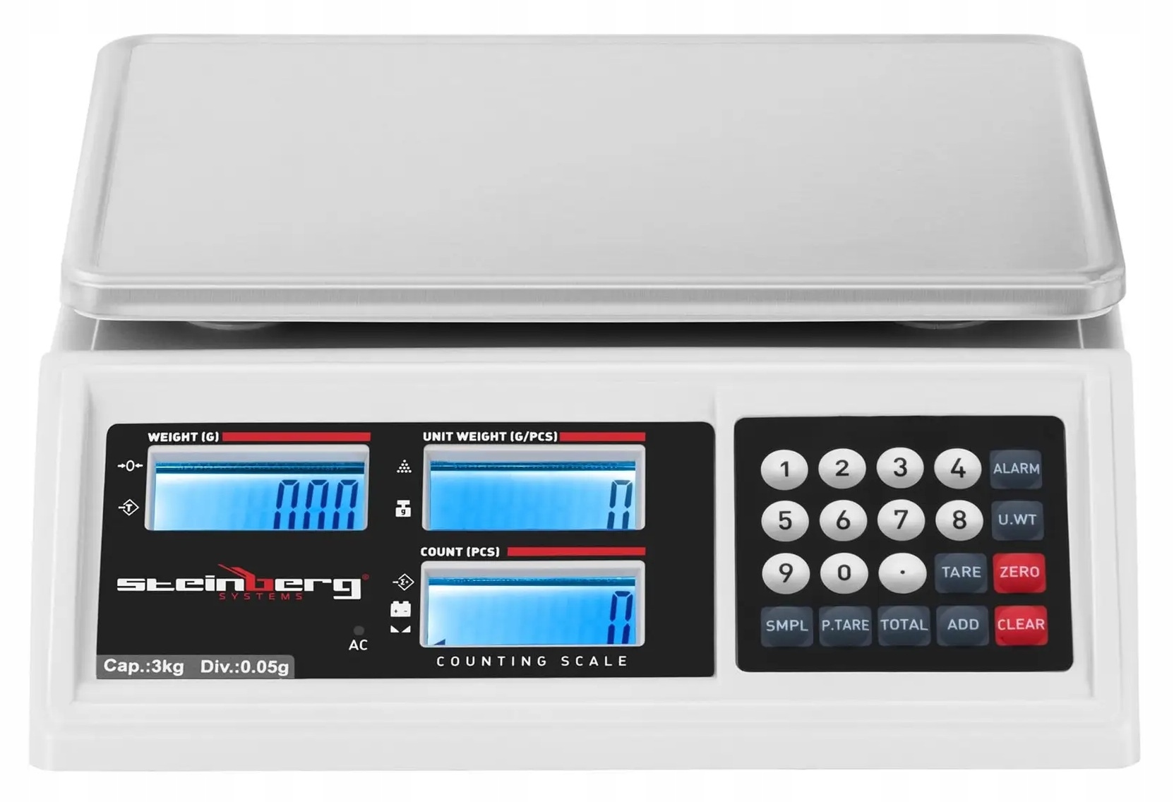 Waga licząca 3kg/0,05g 22,8x28cm Steinberg Systems SBS-ZW-30005 10030498