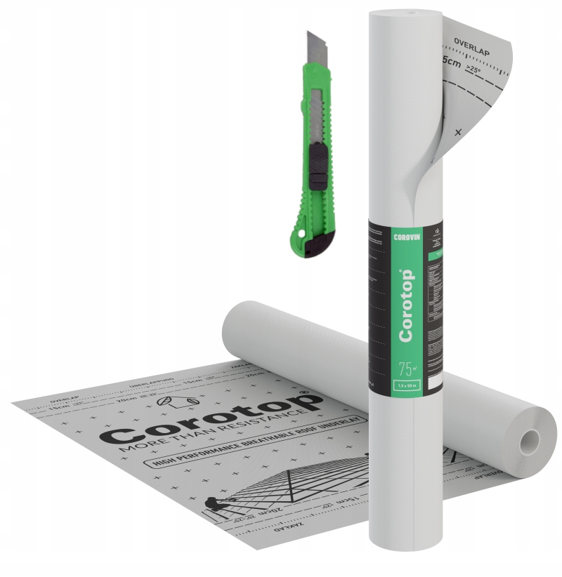 MEMBRANA WIATROIZOLACYJNA FOLIA WIATROIZOLACJA COROTOP FASADA 100g 37,5m²