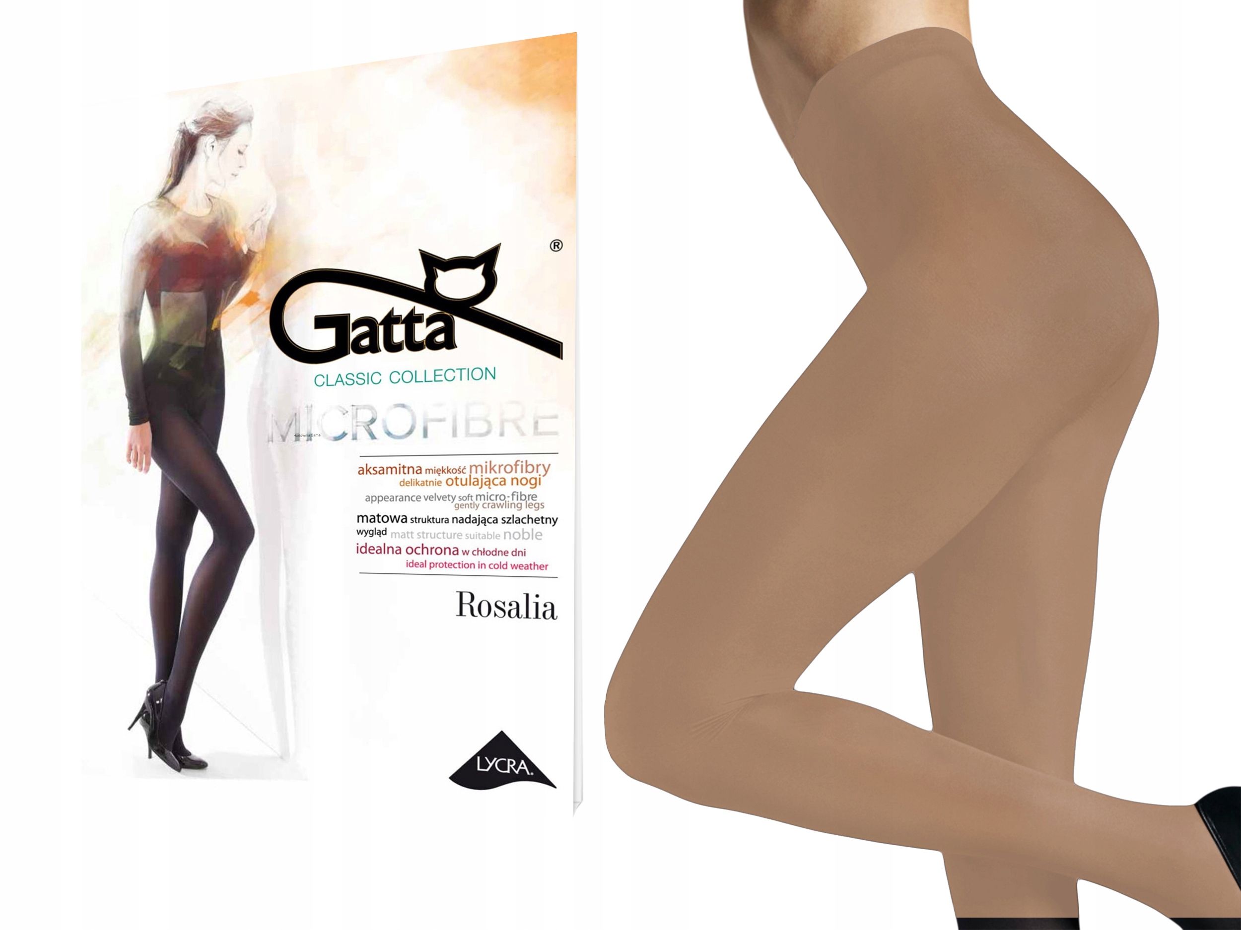 

Gatta Rosalia rajstopy 40 den, latte, 3-M