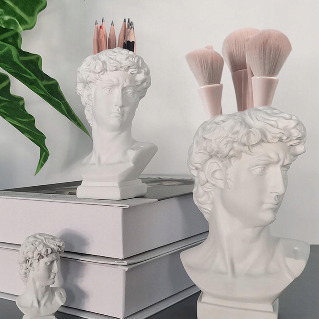 Unikalne greckie David biust statua Pen Pot statua Pojemność 1 l