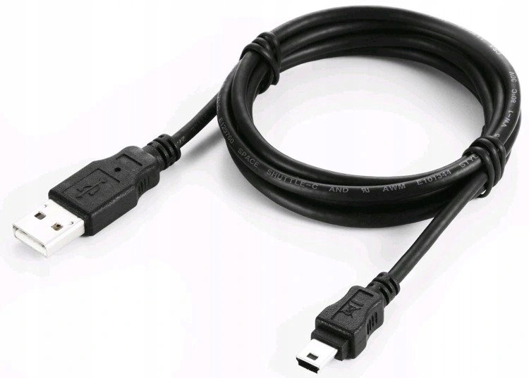 

Przewód Usb A Usb mini-B męski 1.8m Aparaty